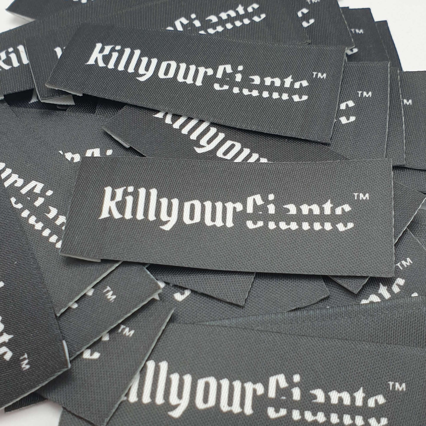 ~CUSTOM PRINTED PRE CUT WOVEN BLANKS - PERMANENT PRINT - FABRIC LABELS