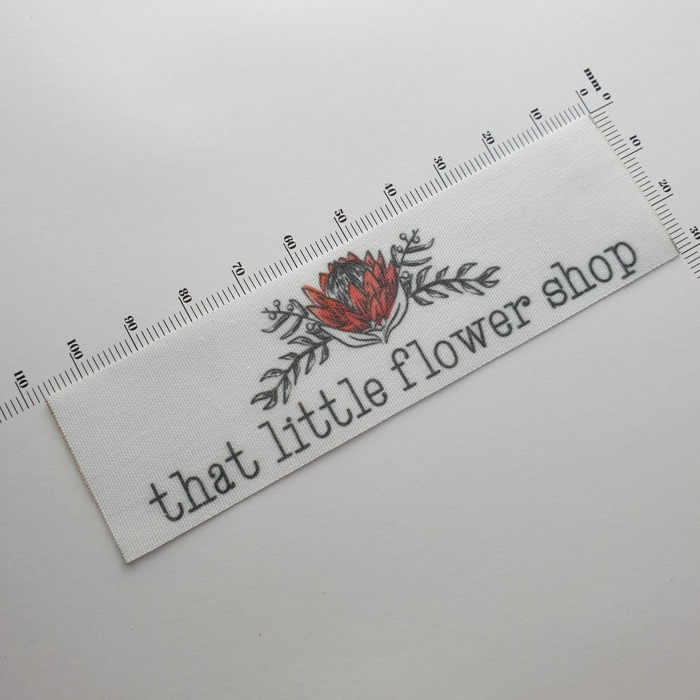 ~WHITE POLYESTER COTTON - PERMANENT PRINT - FABRIC LABELS