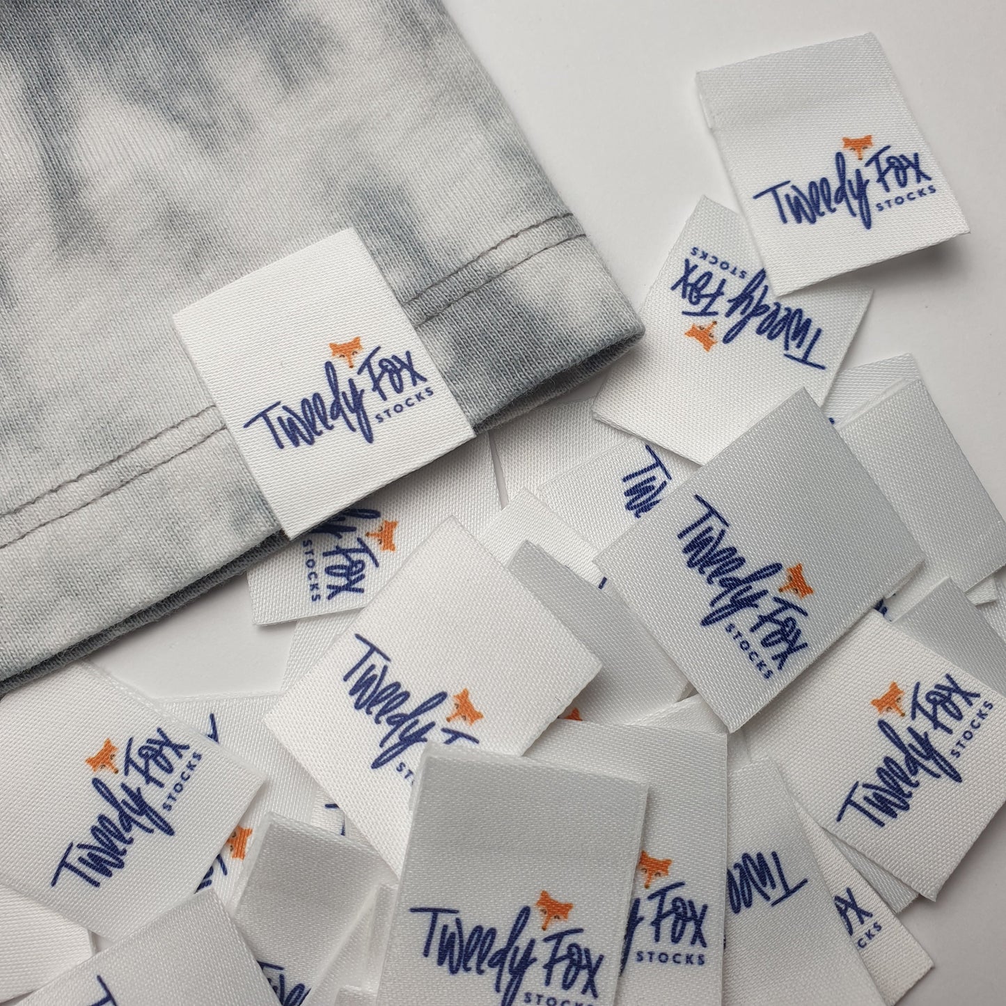 ~CUSTOM PRINTED PRE CUT WOVEN BLANKS - PERMANENT PRINT - FABRIC LABELS