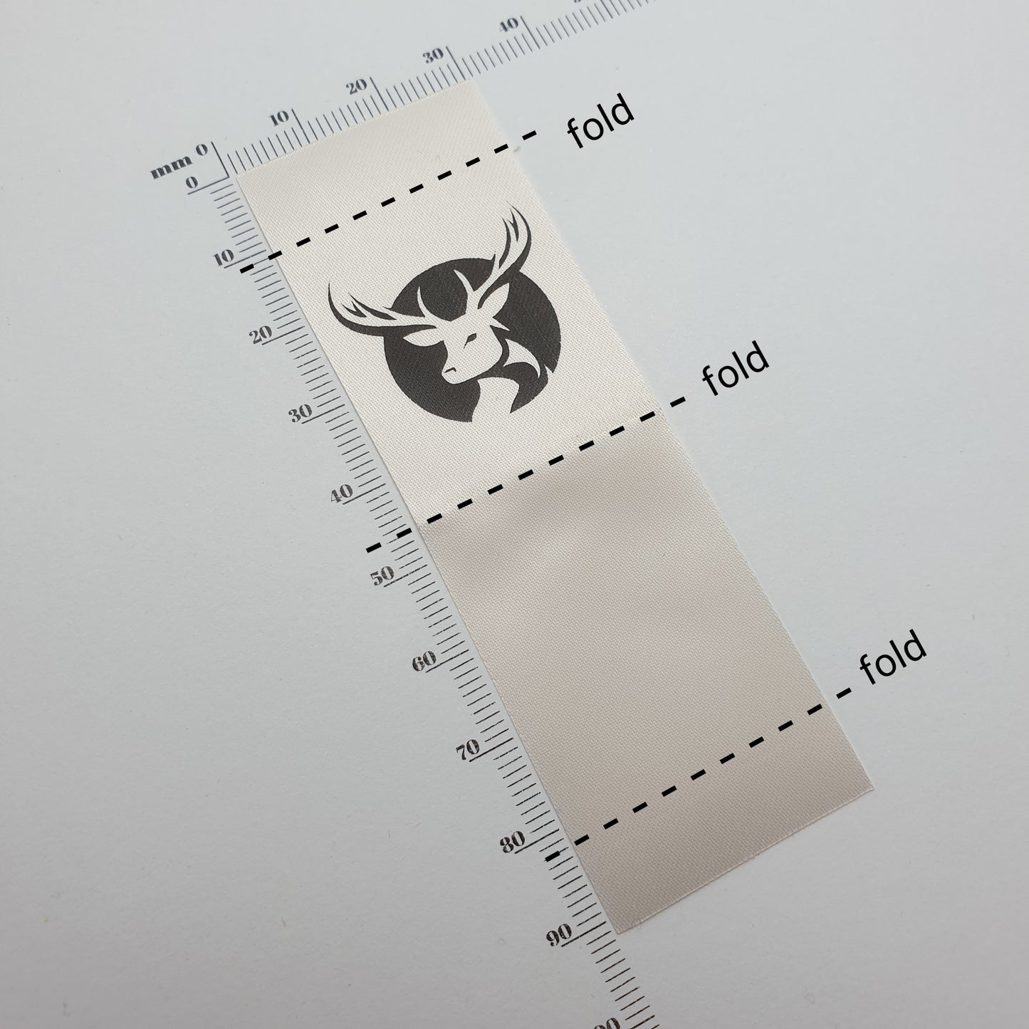 ~CREAM SATIN - STANDARD PRINT - FABRIC LABELS