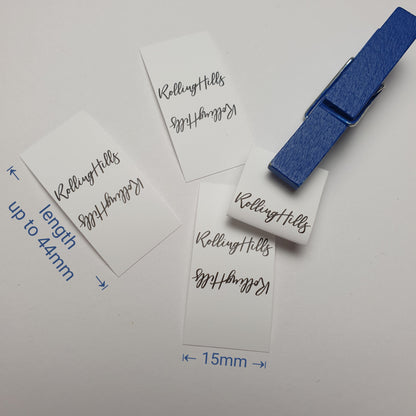#04WPT - WHITE NON FRAY POLYESTER TAPE PIP/LOGO LABELS