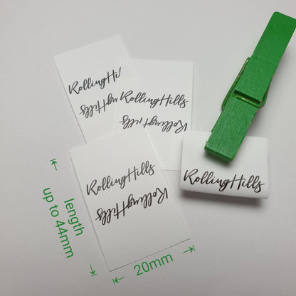 #04WPT - WHITE NON FRAY POLYESTER TAPE PIP/LOGO LABELS