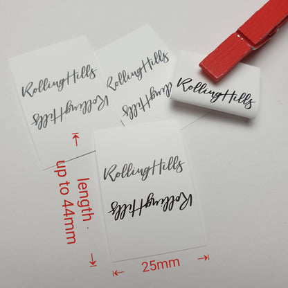 #04WPT - WHITE NON FRAY POLYESTER TAPE PIP/LOGO LABELS