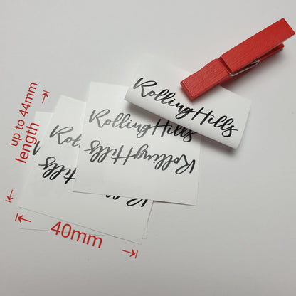 #04WPT - WHITE NON FRAY POLYESTER TAPE PIP/LOGO LABELS