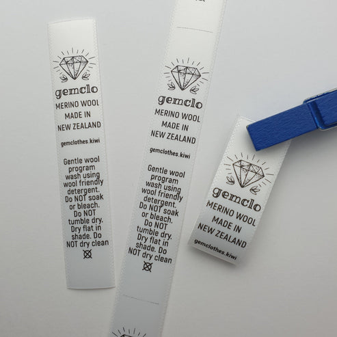 White Satin / 15mm / REGULAR - Between 45-84mm label (23-42mm folded height)