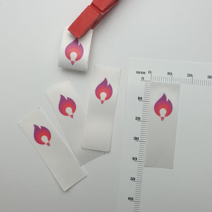 #06WS - SATIN LOGO PIP LABELS