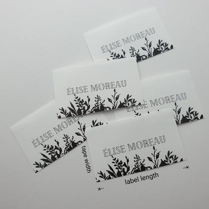 #12WPT - WHITE POLYESTER TAPE SEW-ON-FLAT LABELS