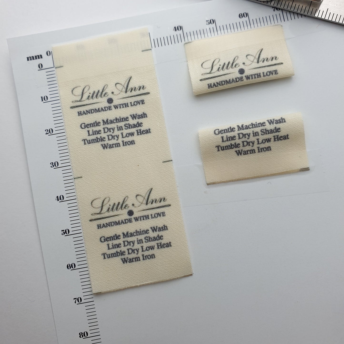 #03LPC - LIGHTWEIGHT COTTON POLYESTER BLEND LABELS WITH LOGO &/OR INFO