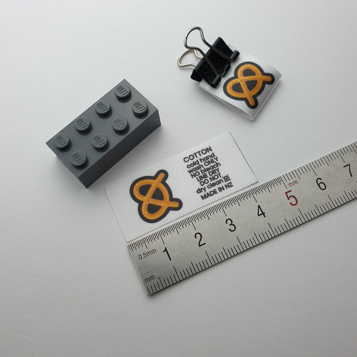 Satin / 20mm / a) SHORT - Up to 44mm length per label (max 22mm folded height)