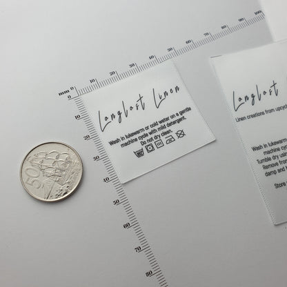 #03WS - SATIN LABELS WITH LOGO &/OR INFO