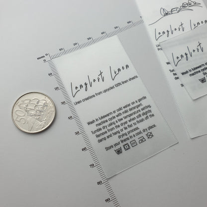 #03WS - SATIN LABELS WITH LOGO &/OR INFO