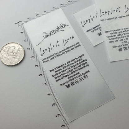 #03WS - SATIN LABELS WITH LOGO &/OR INFO