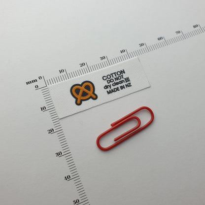 #03ST - SOFT TWILL LABELS WITH LOGO &/OR INFO