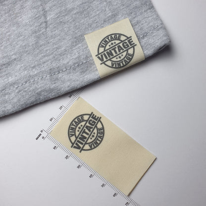 #09PC - UNBLEACHED POLYESTER/COTTON SINGLE FOLD HEM LABELS