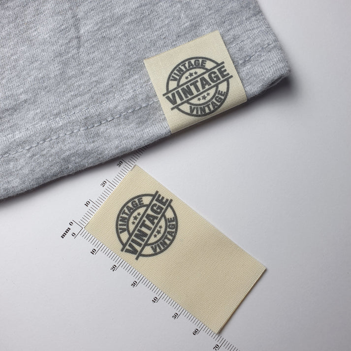 Unbleached polyester/cotton / 32mm / REGULAR - Between 45-84mm per label (23-42mm folded height)