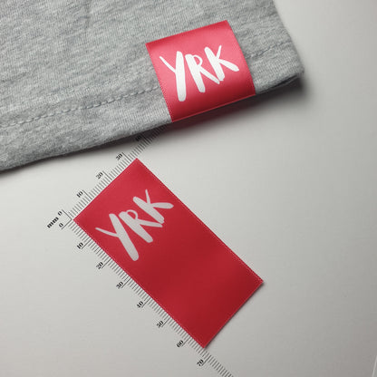 #09WS - HOT CUT SATIN HEM LABELS