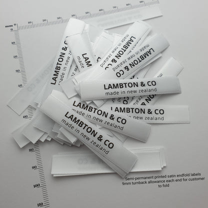 #15WS - WHITE SATIN ENDFOLD LABELS