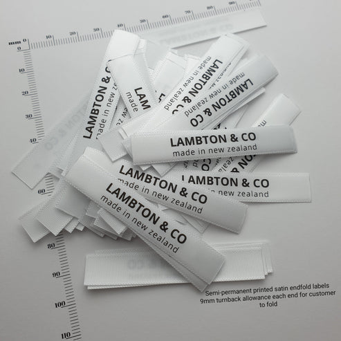 White Satin / 10mm (recycled polyester) / REGULAR - Up to 66mm after folding (+9mm each end folded under)