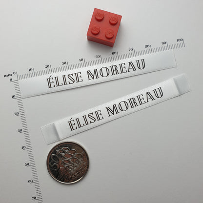 #15WS - WHITE SATIN ENDFOLD LABELS