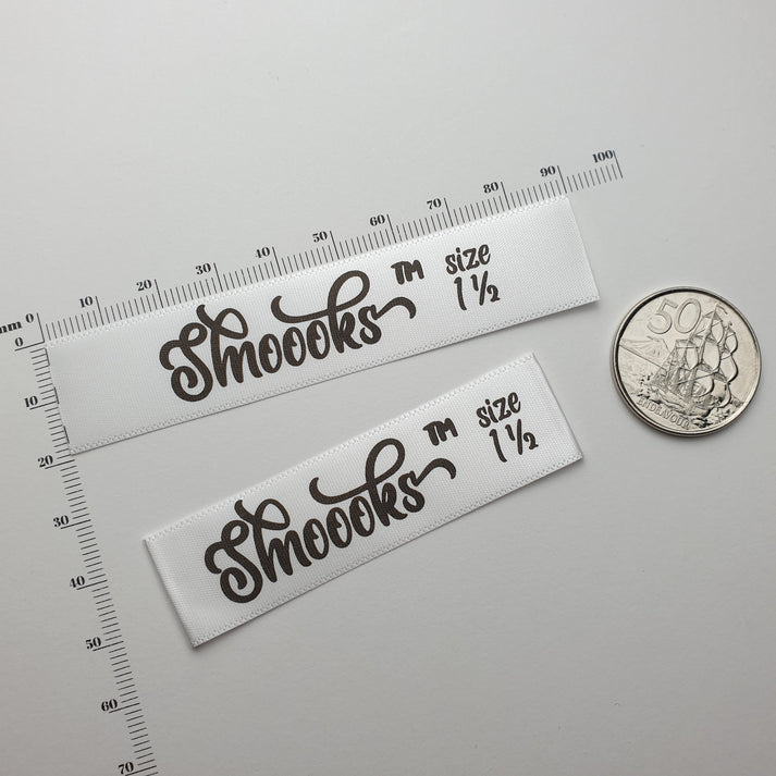White Satin / 45mm / LONG - Between 67-102mm after folding (+9mm each end folded under)