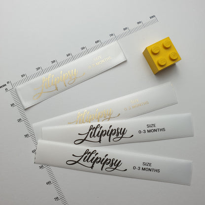 #15WS - WHITE SATIN ENDFOLD LABELS