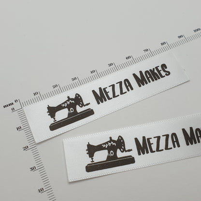#13WS - WHITE SATIN STRAIGHT CUT SEW-ON-FLAT LABELS