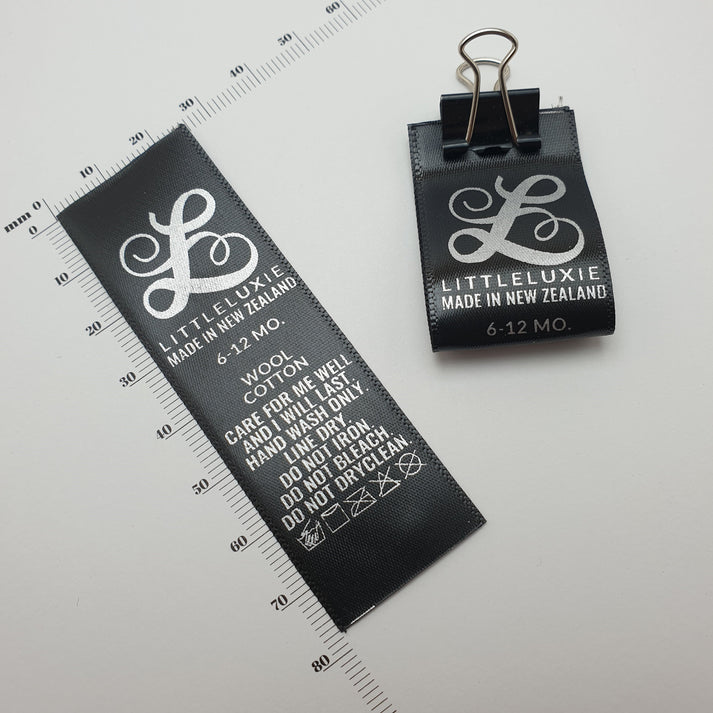 Black Satin / 25mm / REGULAR - Between 45-84mm label (23-42mm folded height)