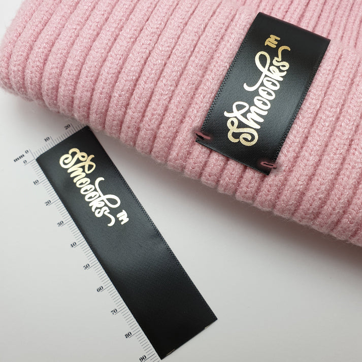 Black Satin / 25mm / LARGE - within 46-84mm length per label (23 to 42mm FOLDED HEIGHT)