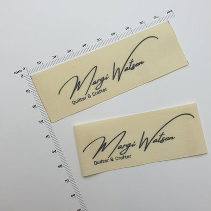 #16PC - UNBLEACHED POLYESTER COTTON ENDFOLD LABELS