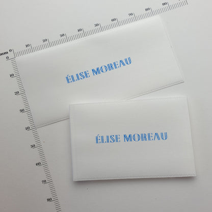 #15WS - WHITE SATIN ENDFOLD LABELS