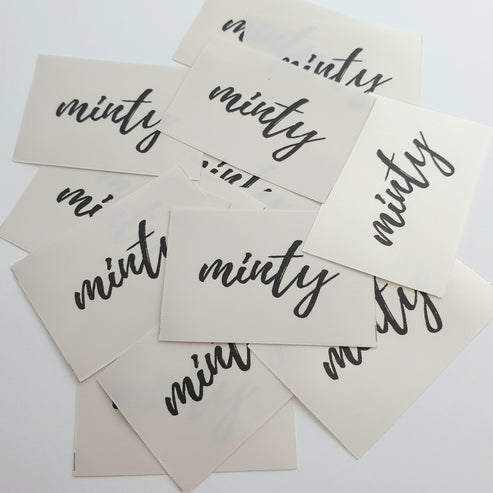 Cream Satin / 30mm / SHORT - Labels use only up to 44mm of material length per label