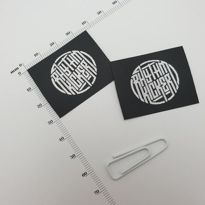 #12 - SEMI-PERMANENT PRINTED POLYESTER TAPE STRAIGHT CUT SEW-ON-FLAT LABELS