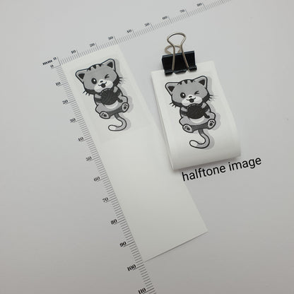 #07WPT - SEMI-PERMANENT SINGLE COLOUR PRINTED WHITE POLYESTER TAPE HEM LABELS