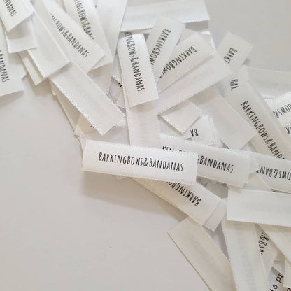 #13WS - WHITE SATIN STRAIGHT CUT SEW-ON-FLAT LABELS