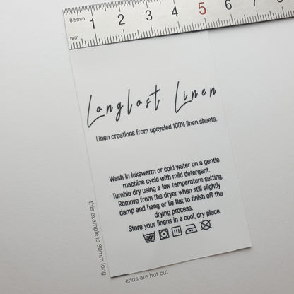 #03ST - SOFT TWILL LABELS WITH LOGO &/OR INFO