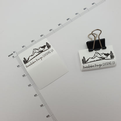 #07WPT - SEMI-PERMANENT SINGLE COLOUR PRINTED WHITE POLYESTER TAPE HEM LABELS