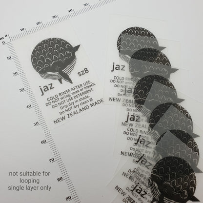 #01TPU - TRANSPARENT PU SWIMWEAR LABELS WITH LOGO &/OR INFO