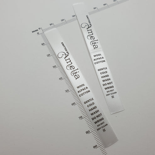 White Satin / 10mm / XL - Between 85-120mm per label (43-60mm folded height)