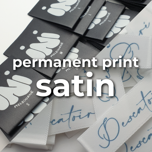 #00WS - REORDER PERMANENT PRINTED SATIN LABELS